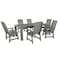 Highwood Usa Weatherly 7pc Rectangular Outdoor Patio Furniture Dining Set 84 x 42 AD-ST7WL1CO5AA-CGE - alternate 1